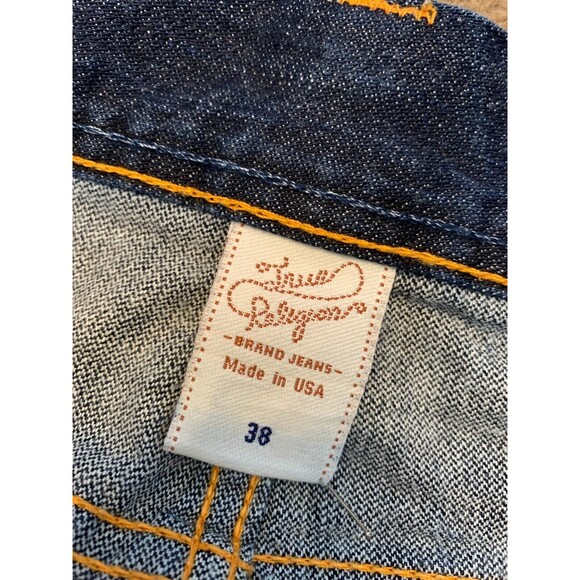 True Religion Danny Bootcut Jeans Mens 38 (40x34) Mid Rise USA Dark Wash Denim - Picture 8 of 9